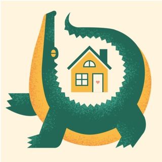Yellow and Green Housing Gator Instagram Logo